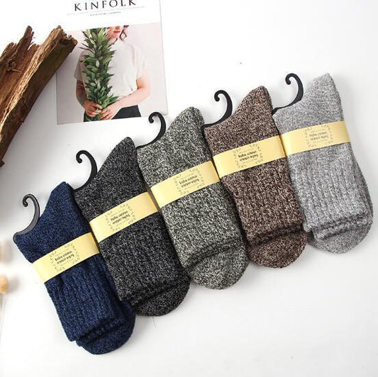 Winter Cotton &  Wool socks SALT&PEPPER Pattern