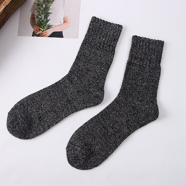 Winter Cotton &  Wool socks SALT&PEPPER Pattern