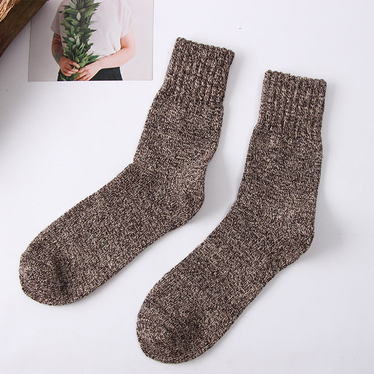 Winter Cotton &  Wool socks SALT&PEPPER Pattern