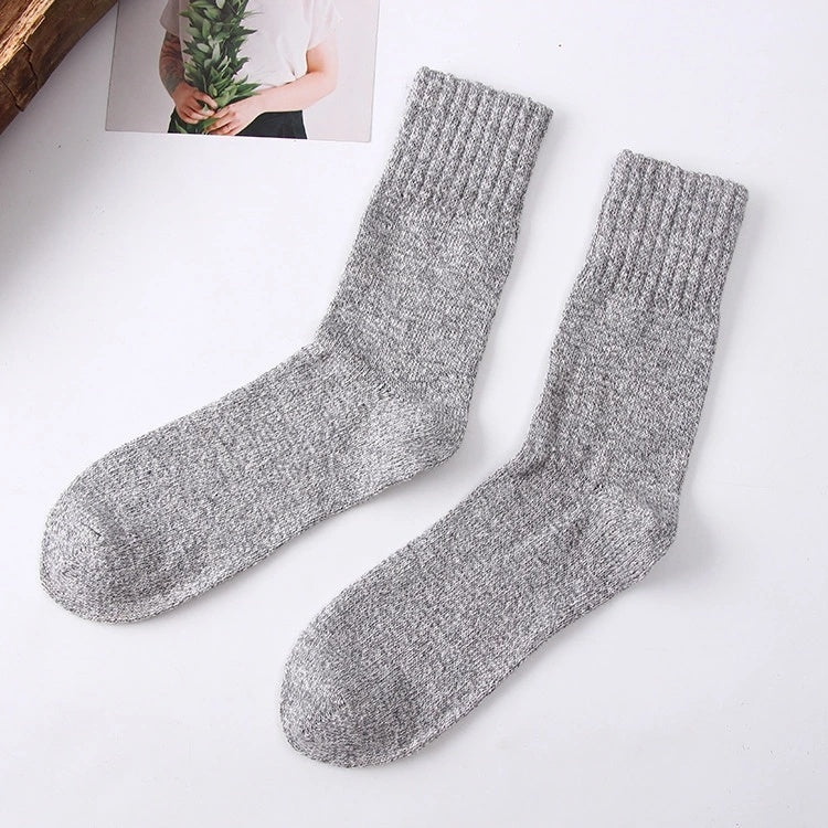 Winter Cotton &  Wool socks SALT&PEPPER Pattern