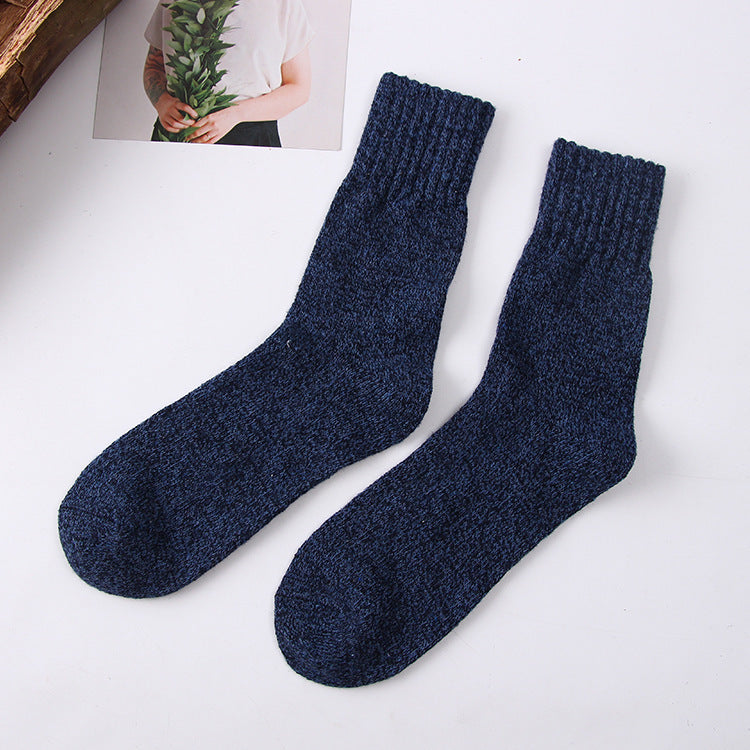 Winter Cotton &  Wool socks SALT&PEPPER Pattern