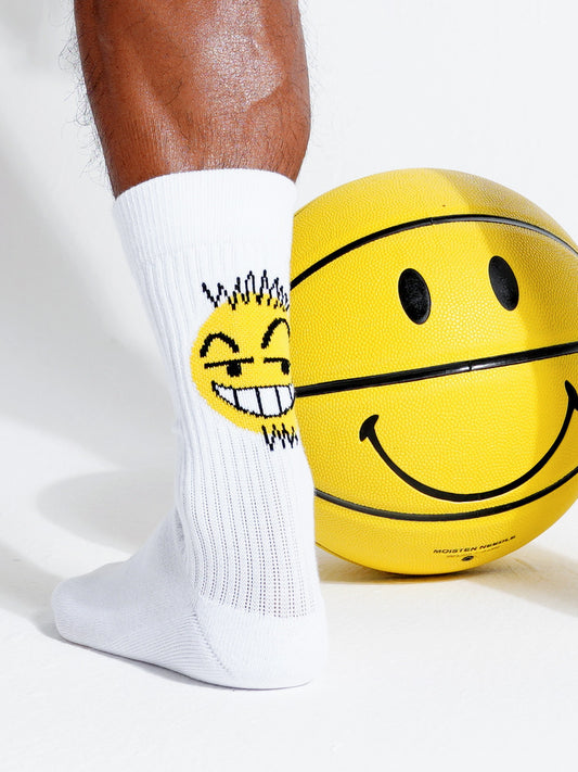 Sports cotton socks EMOJI Pattern