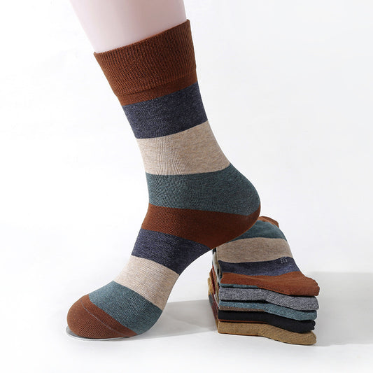 Casual Cotton Socks 5 pcs. STRIPE Pattern